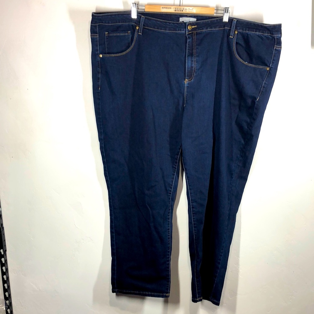 Woman Within dark denim jeans size 32W